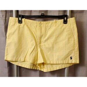 Polo Ralph Lauren Cotton‎ Casual Yellow Shorts Women's 14 Pockets